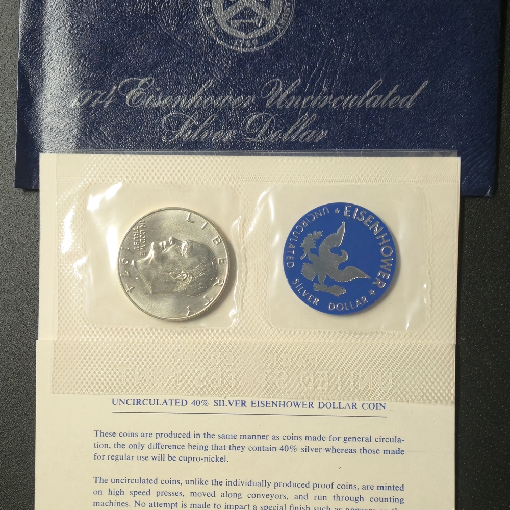 1974-S 40% Silver Eisenhower Dollar OGP (Original Goverment Packaging)